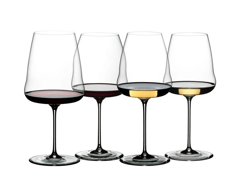 Rotweinglas Riedel Winewings Syrah mit Poliertuch in Geschenkverpackung