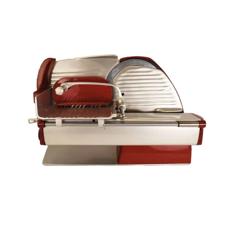 Berkel Home Line 250 Plus Rot, Aufschnittmaschine, Schneidemaschine + 100% handgefertigtes Schneidebrett