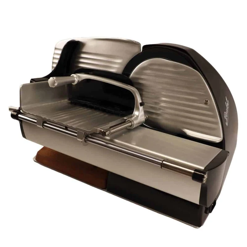 Berkel Home Line 250 Plus Schwarz, Aufschnittmaschine, Schneidemaschine + 100% handgefertigtes Schneidebrett