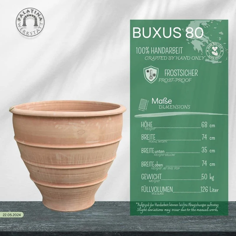 frostfester XXL Pflanzkübel "Buxus", 80 cm