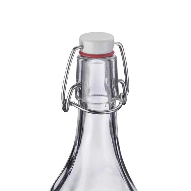 Bügelverschlussflasche mehrkant, 1 Liter