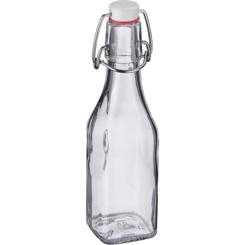 Bügelverschlussflasche eckig, 250ml