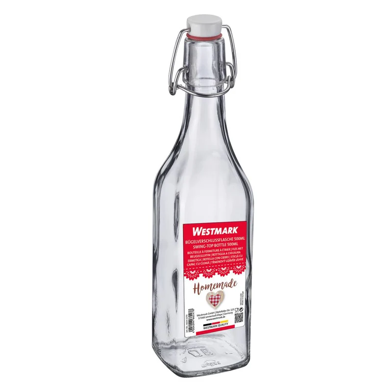 Bügelverschlussflasche eckig, 500ml