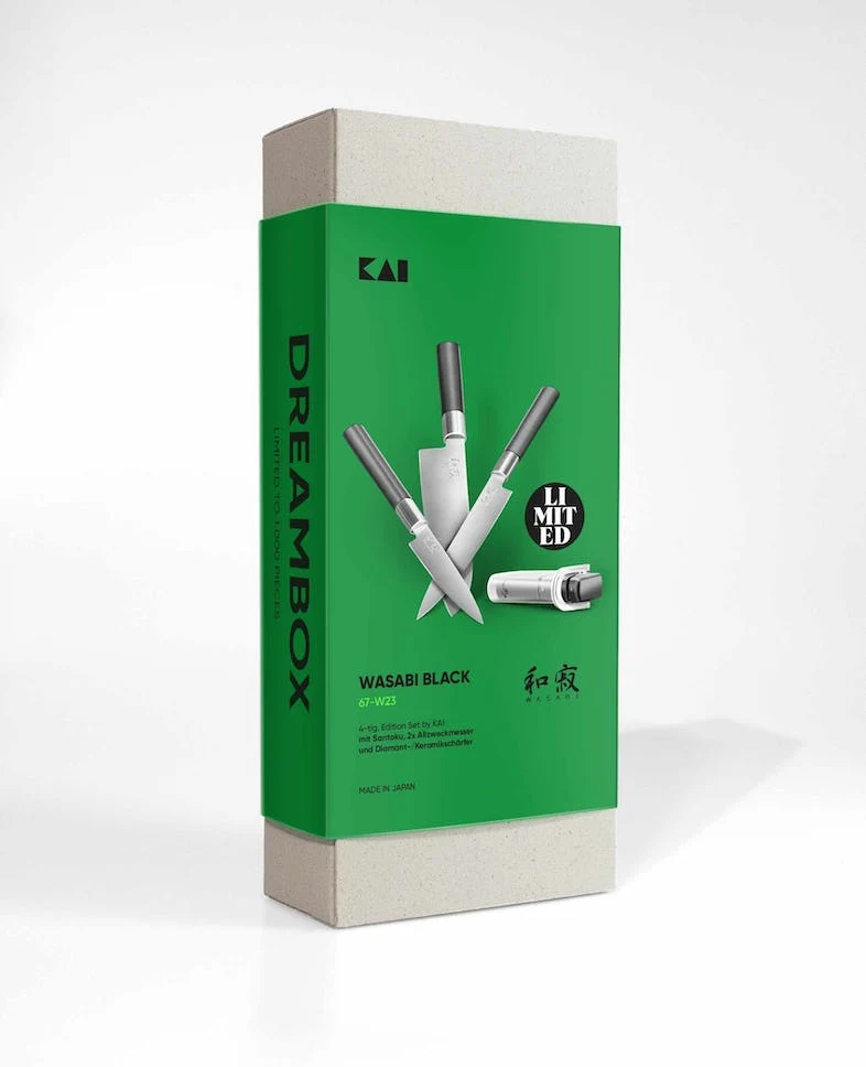 KAI Weihnachtsangebot 4-teiliges Geschenkset - Wasabi Black - limitiertes 1.000 Stk. Set