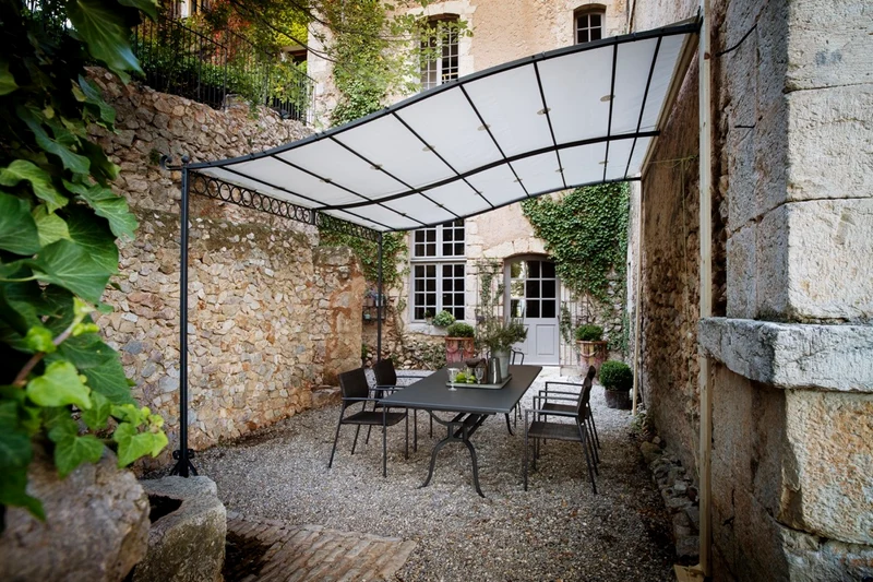 Anbaupergola Tibisco mit Überdachung