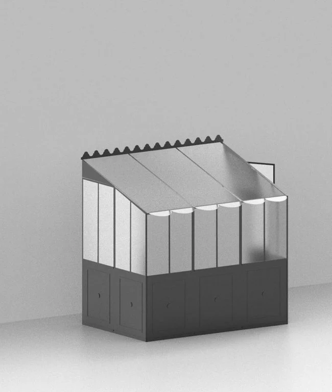 Orangerie als Anbaumodell von einer Hauswand