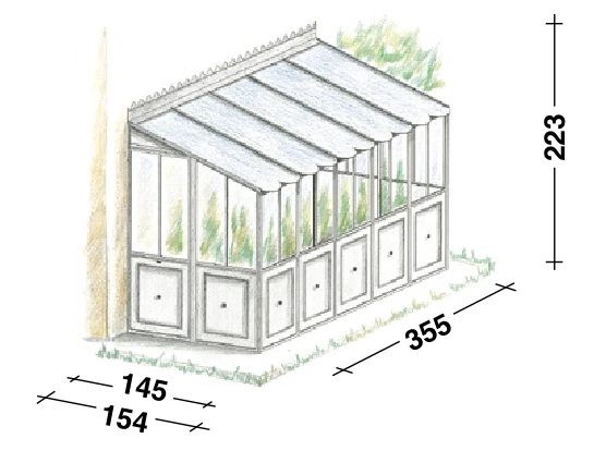 Orangerie als Anbaumodell groß