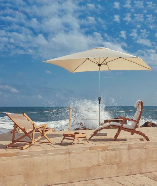 Rechteckiger Sonnenschirm Lipari verstellbar mit Aluminium