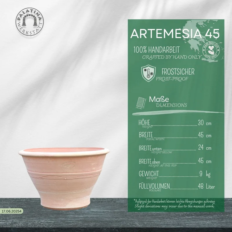 Terracotta Pflanztopf "Artemesia", B=45cm