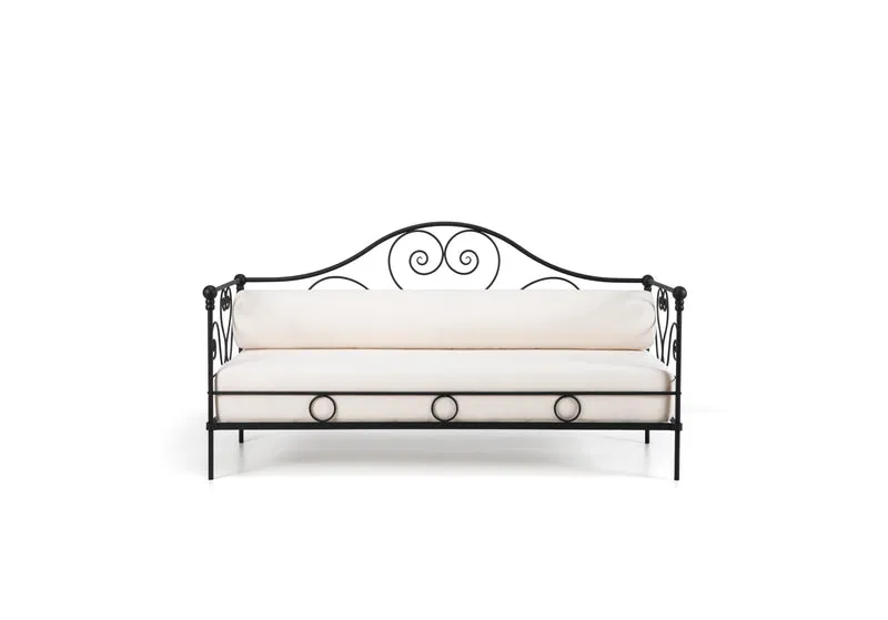 Sofa Aurora aus Eisen in graphitgrau