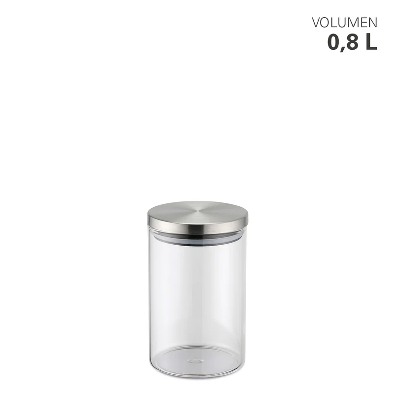 Vorratsdose rund Borosilikatglas 0,8 Liter Ø10x15,5cm