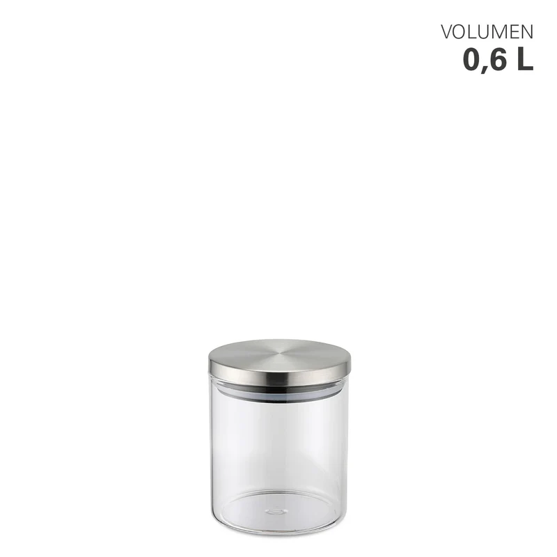 Vorratsdose rund Borosilikatglas 0,6 Liter Ø10x11,5cm