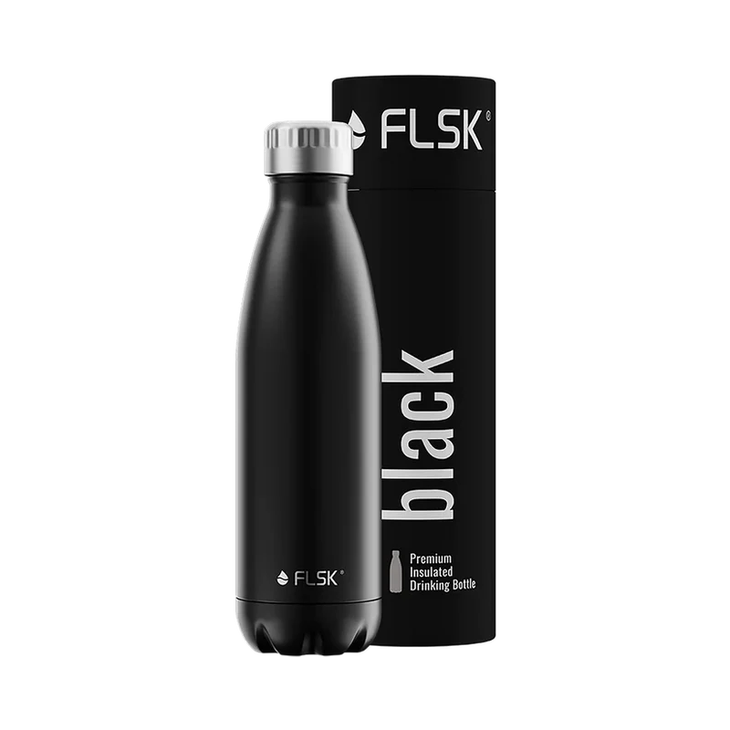 FLSK Trinkflasche aus Edelstahl 500 ml - black