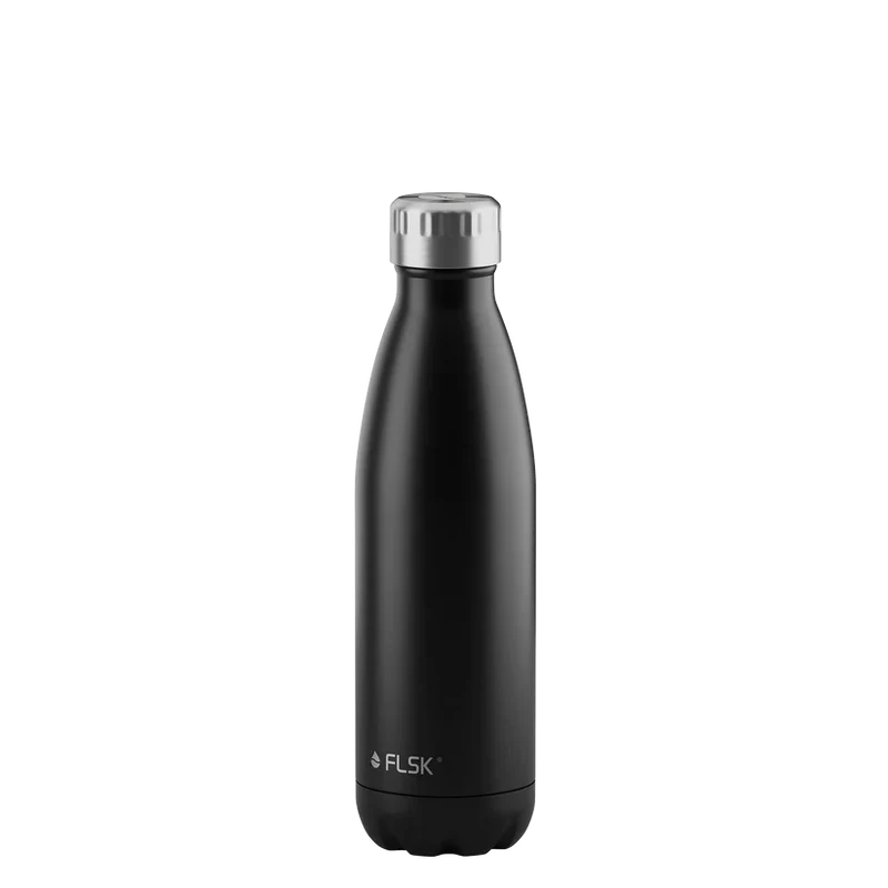 FLSK Trinkflasche aus Edelstahl 500 ml - black