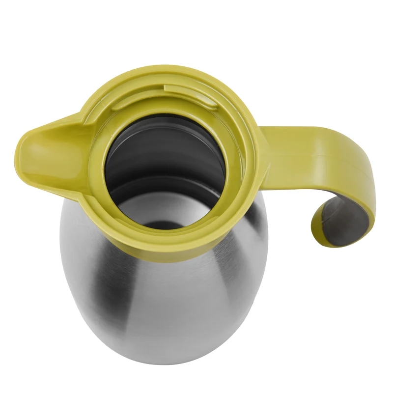 Soft Grip Isolierkanne Edelstahl 1,0 Liter grün