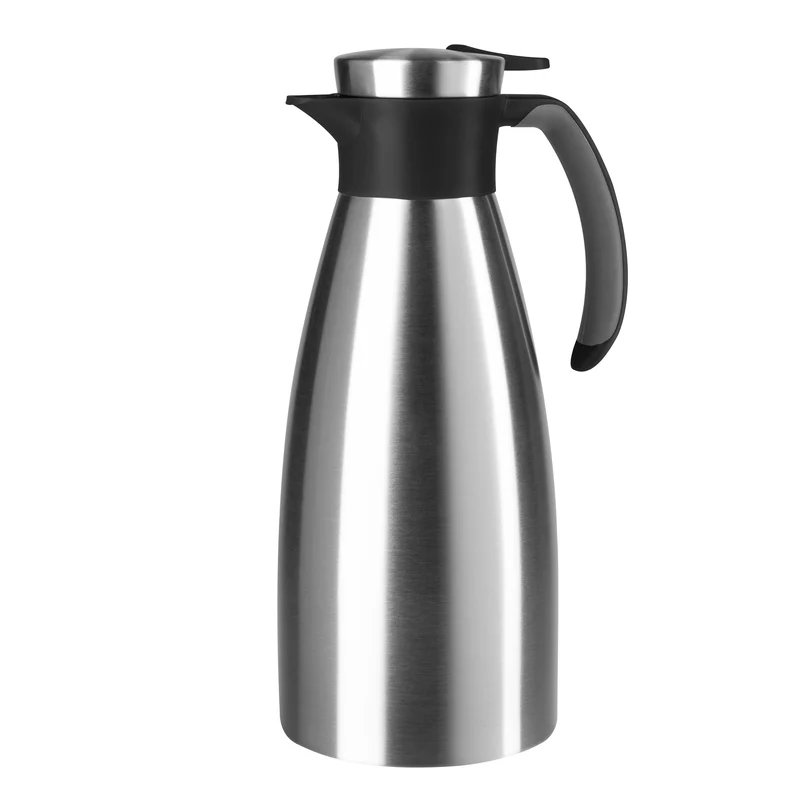 Soft Grip Isolierkanne Edelstahl 1,5 Liter schwarz