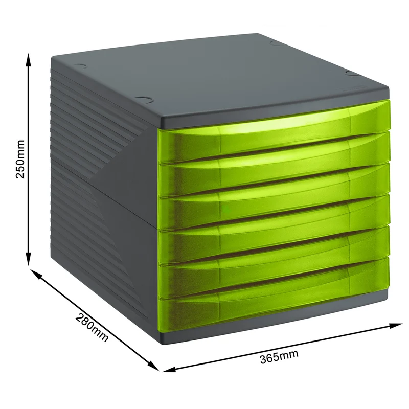 Bürobox 6 Schübe geschlossen QUADRA