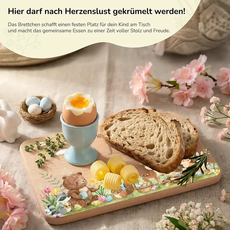 Frühstücksbrettchen Ostern - Niedliche Waldtiere