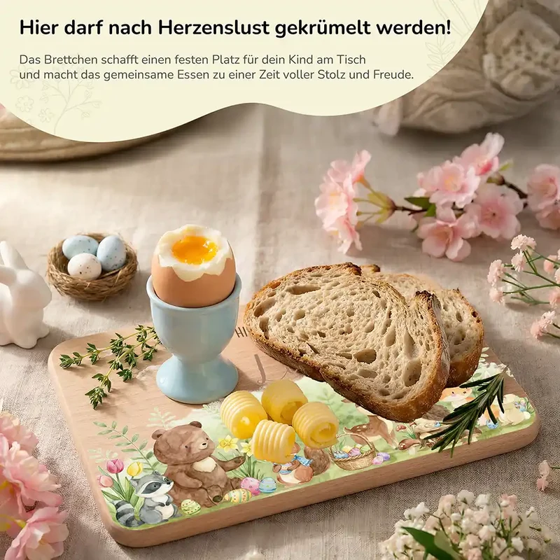 Frühstücksbrettchen Ostern - Niedliche Waldtiere