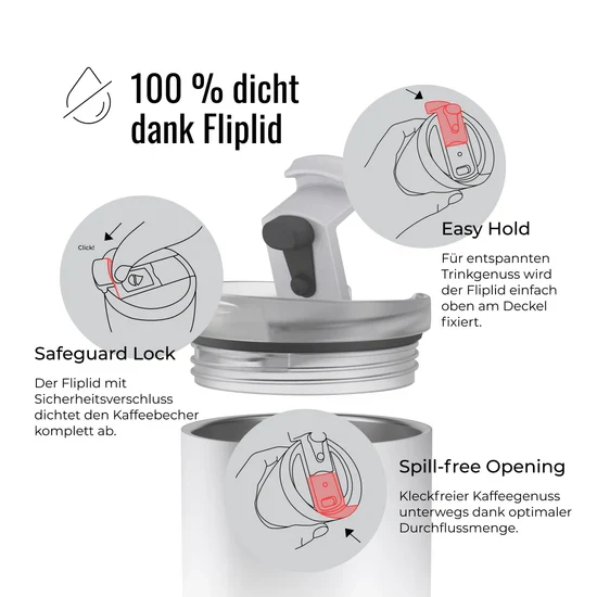 FLSK Kaffeebecher aus Edelstahl 350 ml - lavender