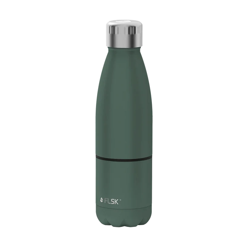 FLSK Trinkflasche mit Becher 700ml - ridge green