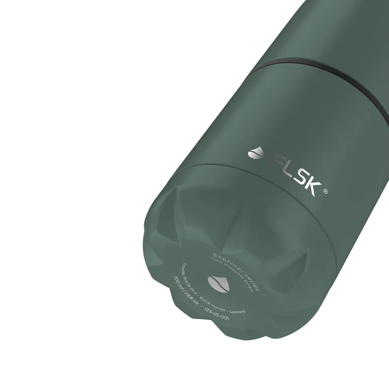FLSK Trinkflasche mit Becher 700ml - ridge green