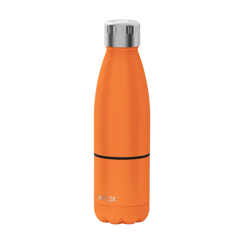 FLSK Trinkflasche mit Becher 700ml - orange