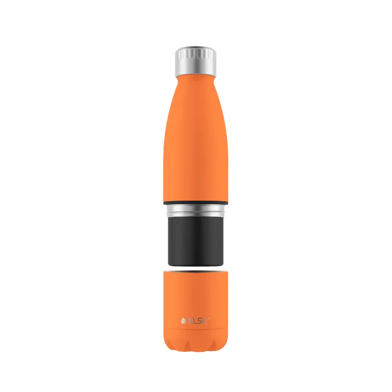 FLSK Trinkflasche mit Becher 700ml - orange