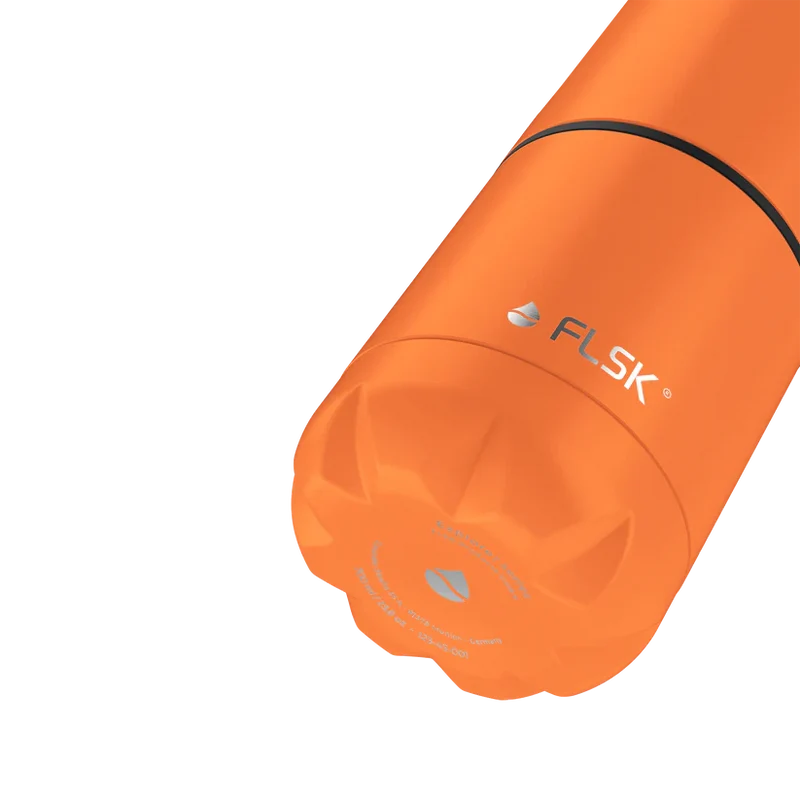 FLSK Trinkflasche mit Becher 700ml - orange
