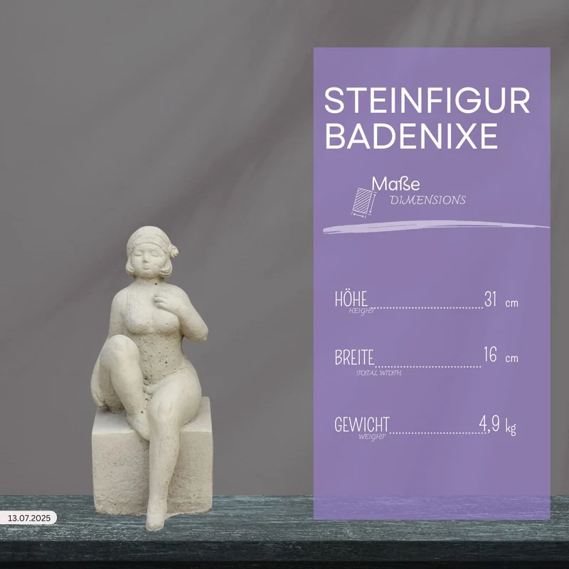 UV-beständige Gartenfigur „Badenixe“