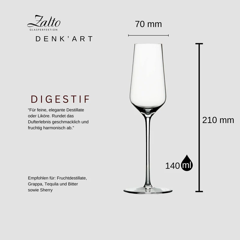 Zaltoglas Glasmanufaktur Denk´Art mundgeblasenes Digestif-Glas