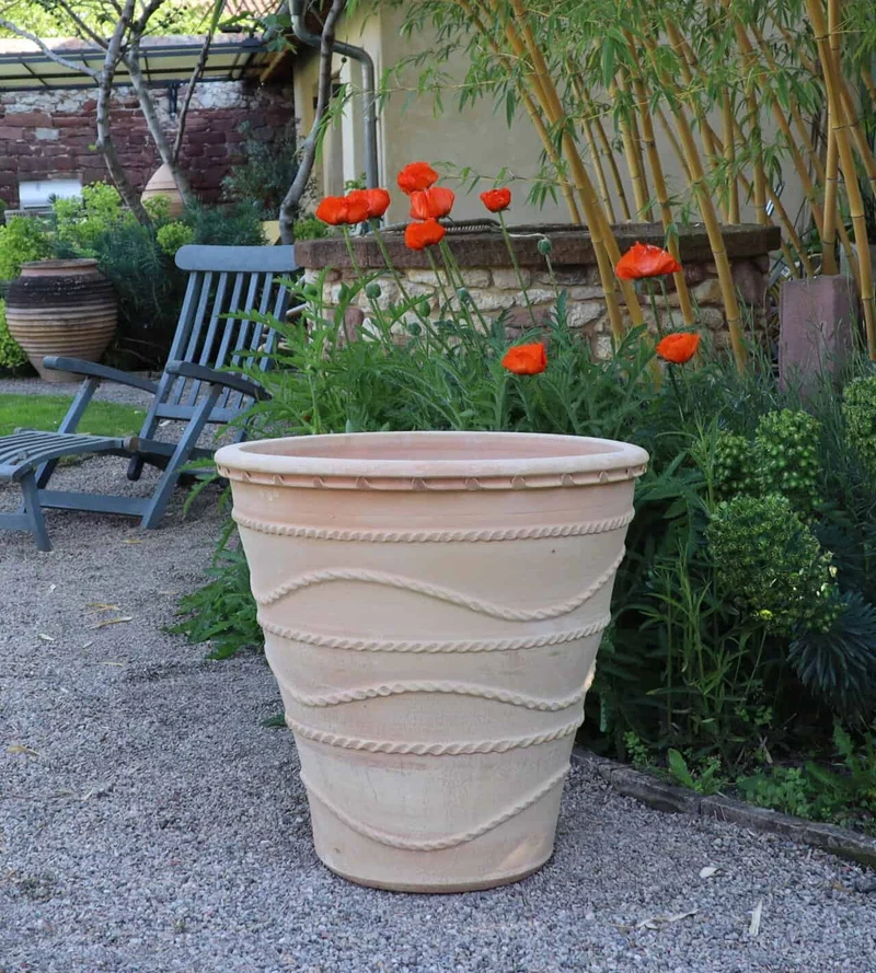 winterfester großer Pflanzkübel "Acanthus" H=60 cm
