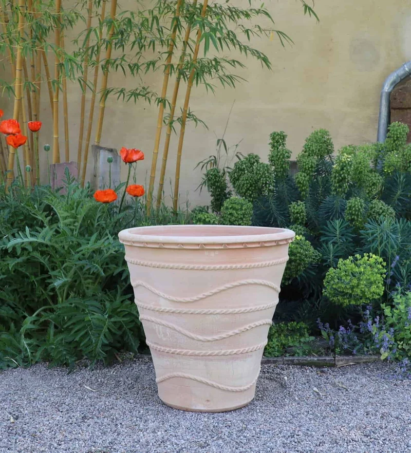 winterfester großer Pflanzkübel "Acanthus" H=60 cm