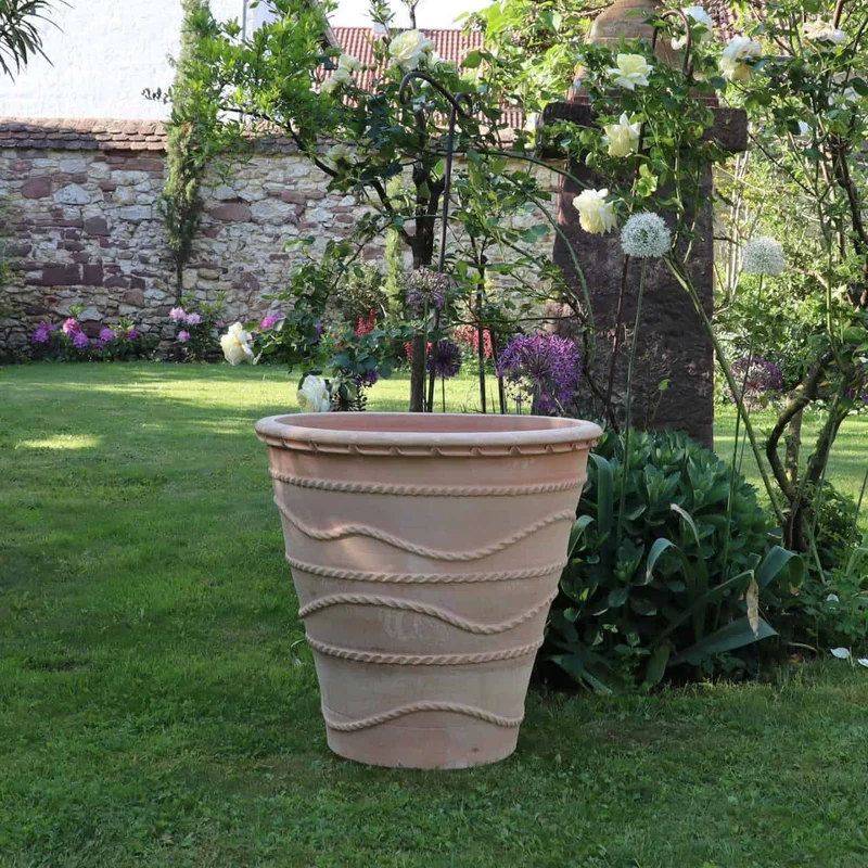 winterfester großer Pflanzkübel "Acanthus" H=60 cm