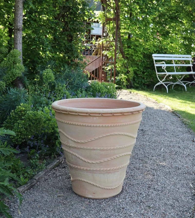 winterfester großer Pflanzkübel "Acanthus" H=60 cm
