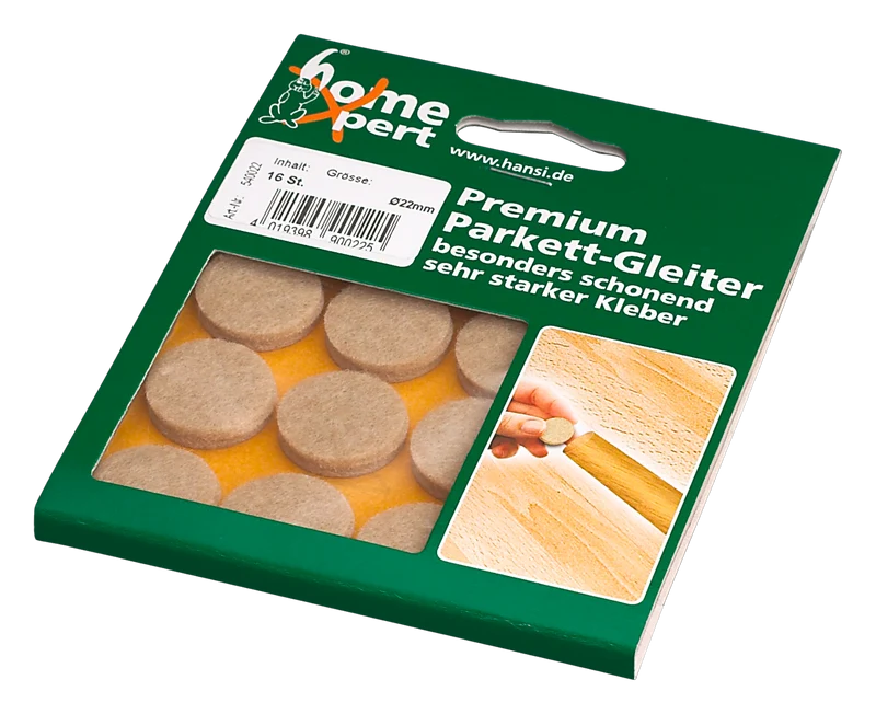 Parkett Gleiter Ø22mm natur- 16 Stück