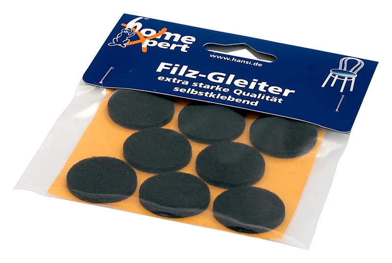 Filzgleiter Ø28mm braun- 12 Stück