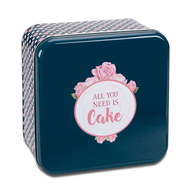 Gebäckdose "All you need ist Cake" 16,5x16,5cm