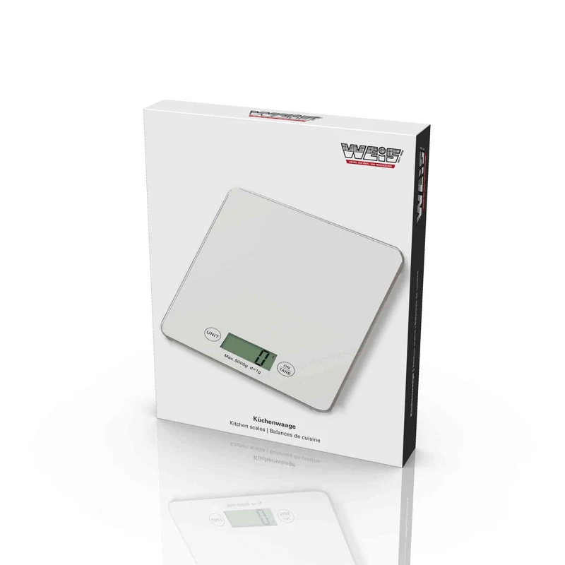 Küchenwaage weiß- Tragkraft 5Kg