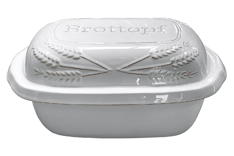 Brottopf Keramik weiß