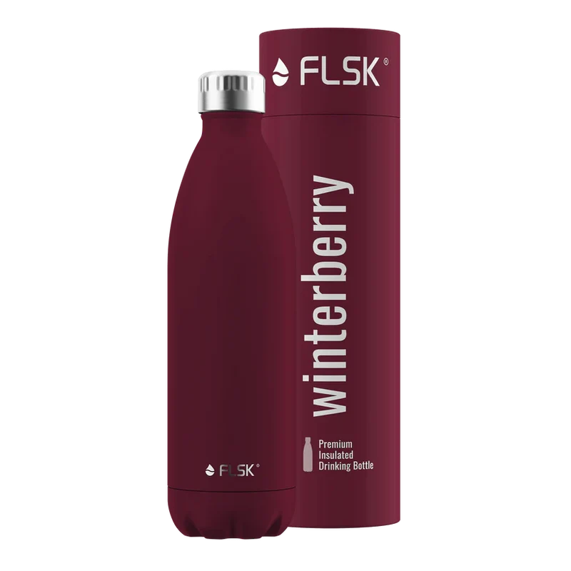 FLSK Trinkflasche aus Edelstahl 1000 ml - winterberry
