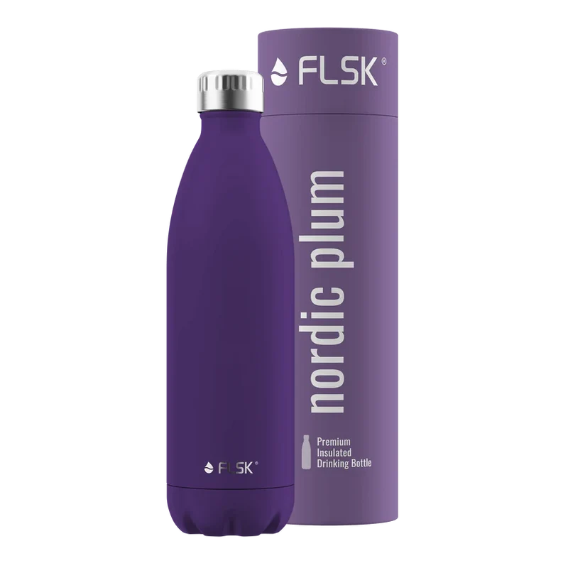 FLSK Trinkflasche aus Edelstahl 1000 ml - nordic plum