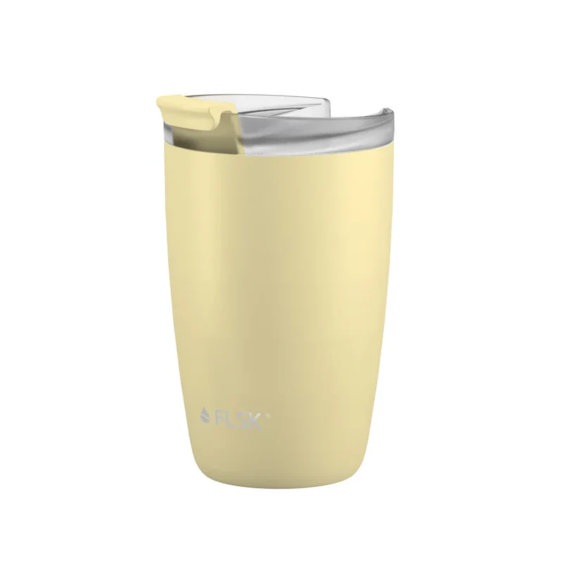 FLSK Kaffeebecher aus Edelstahl 350 ml - lemon