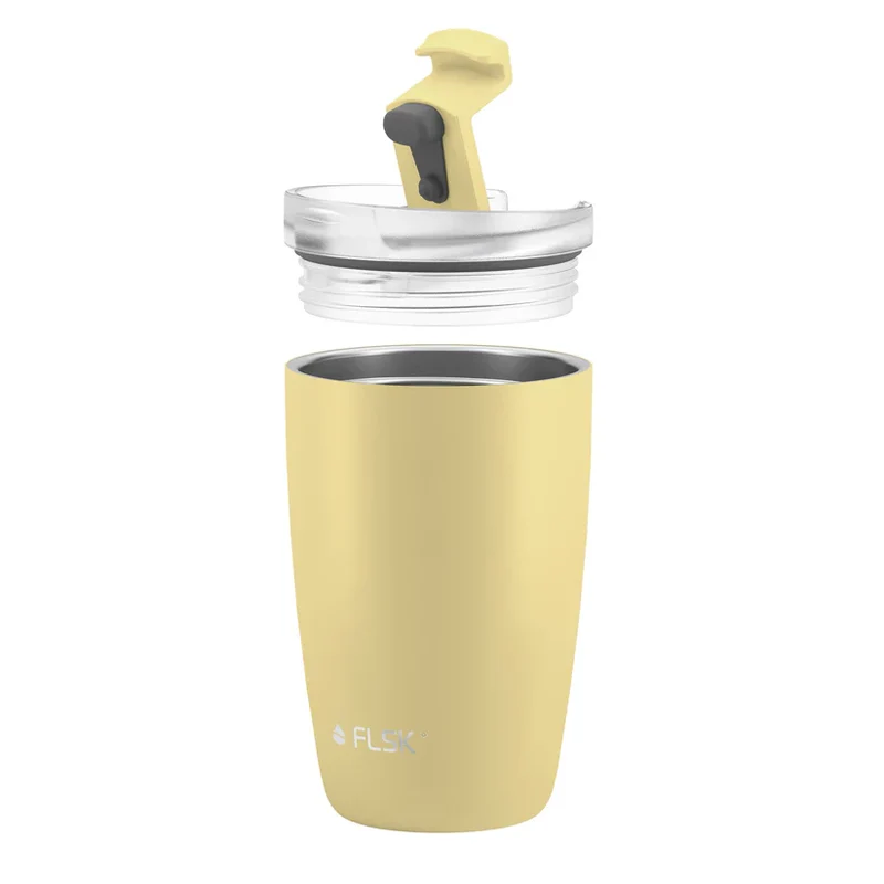 FLSK Kaffeebecher aus Edelstahl 350 ml - lemon