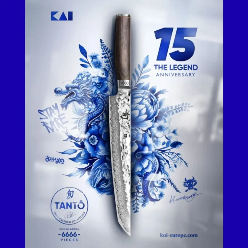 Kai Shun Jubiläumsmesser TDM-1785 Tantō – 15 Jahre Tim Mälzer | 6.666 Stück "THE MAGIC KAI WISHLIST 2025"