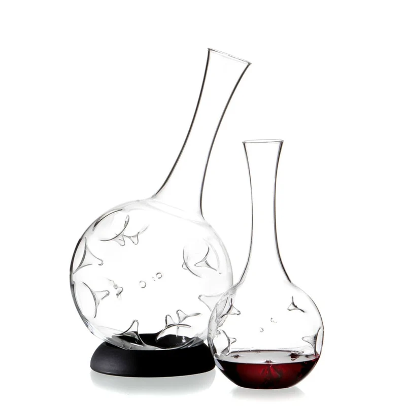 Weindekanter „Eddy“ – 1,5L Karaffe aus Borosilikatglas | Innovatives Design von Zieher