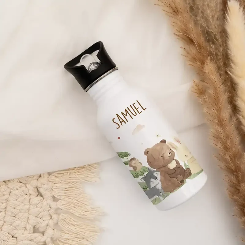 Trinkflasche Kinder Edelstahl - niedliche Motive