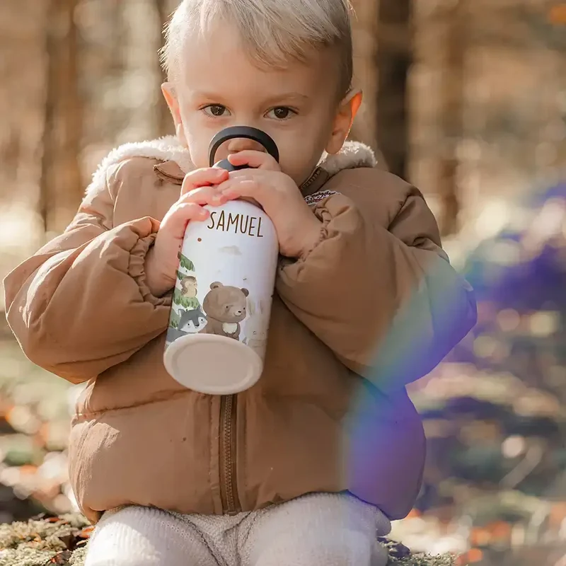 Trinkflasche Kinder Edelstahl - niedliche Motive