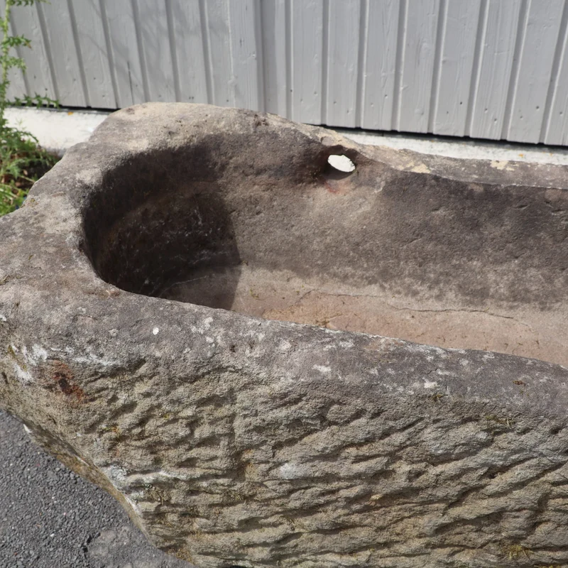 antikes Sandsteinbecken 154 x 50 x 36