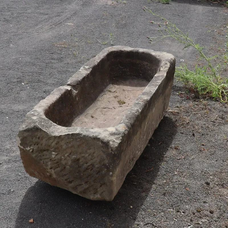 antikes Sandsteinbecken 154 x 50 x 36